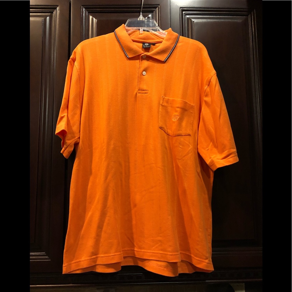 Used, XL Pat Primo polo shirt. Orange with collar